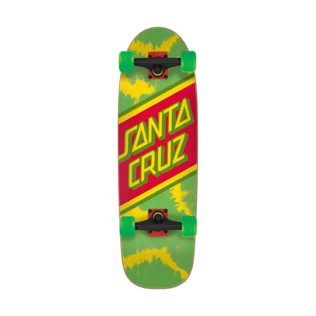 Rasta Tie Dye 8.79" x 29" Cruzer Skateboard
