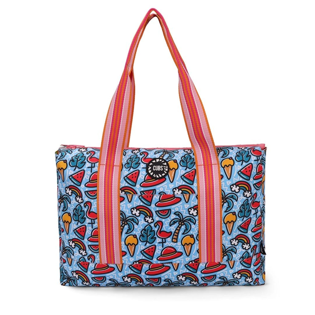 Flamingos and Pineapples Double Face Tote Bag 19 L