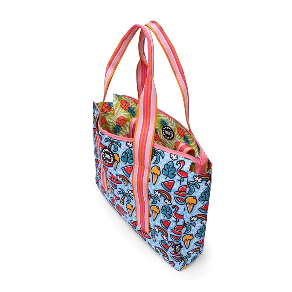 Flamingos and Pineapples Double Face Tote Bag 19 L
