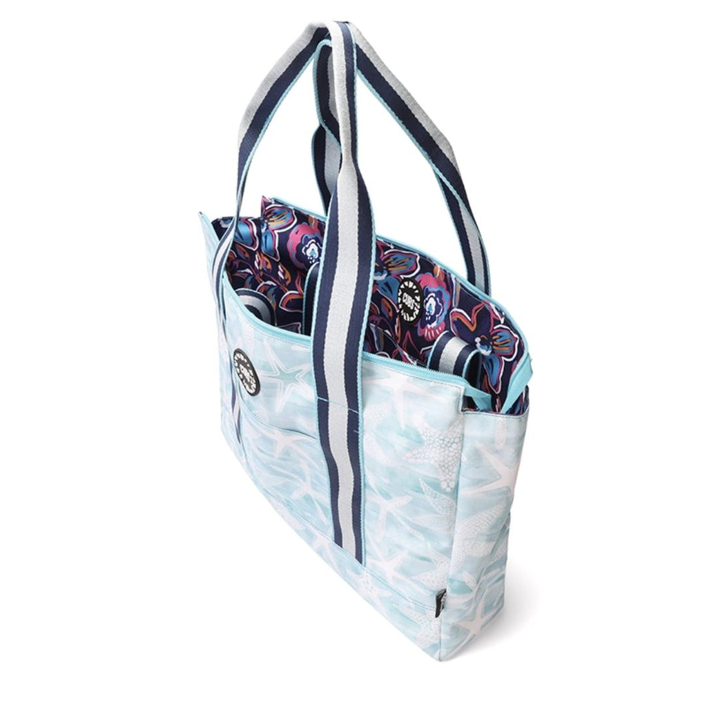 Stars and Flowers Double Face Tote Bag 19 L