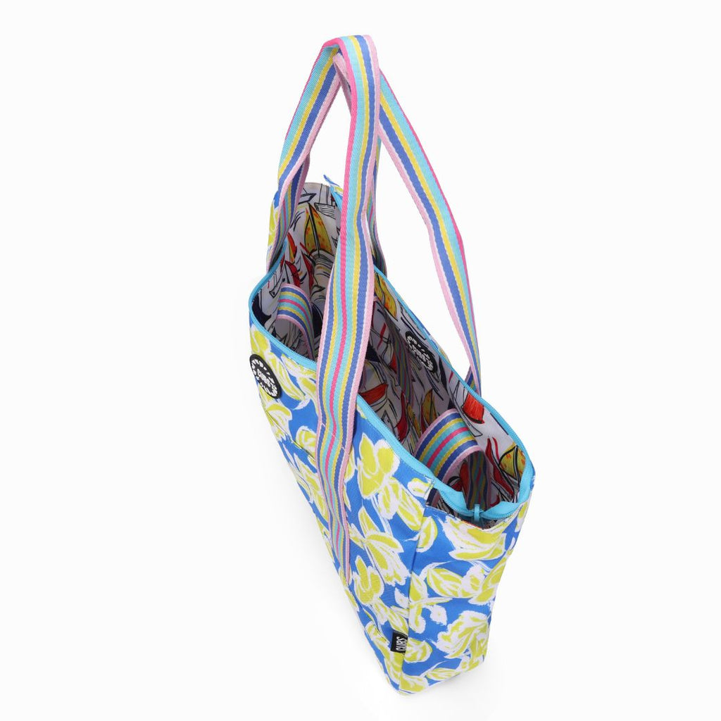Ships and Flowers Double Face Tote Bag 19 L