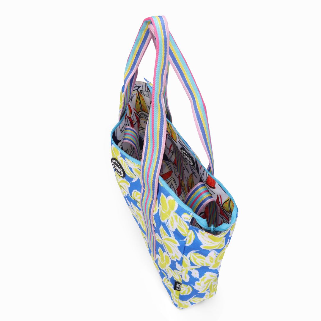 Ships and Flowers Double Face Tote Bag 19 L