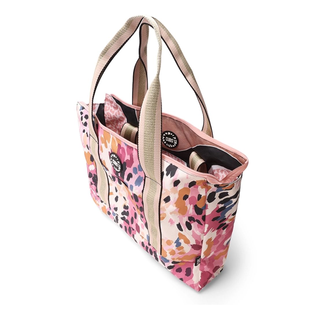 Brown Leopard Double Face Tote Bag 19 L