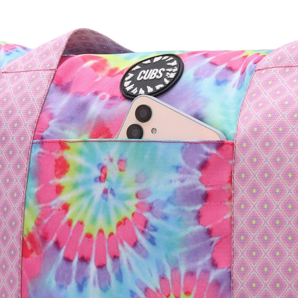 Flowery Tie Dye Double Face Tote Bag 19 L