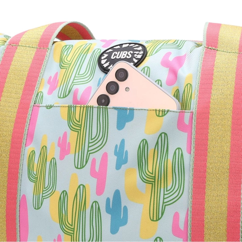 Cactus and Swirls Double Face Tote Bag 19 L