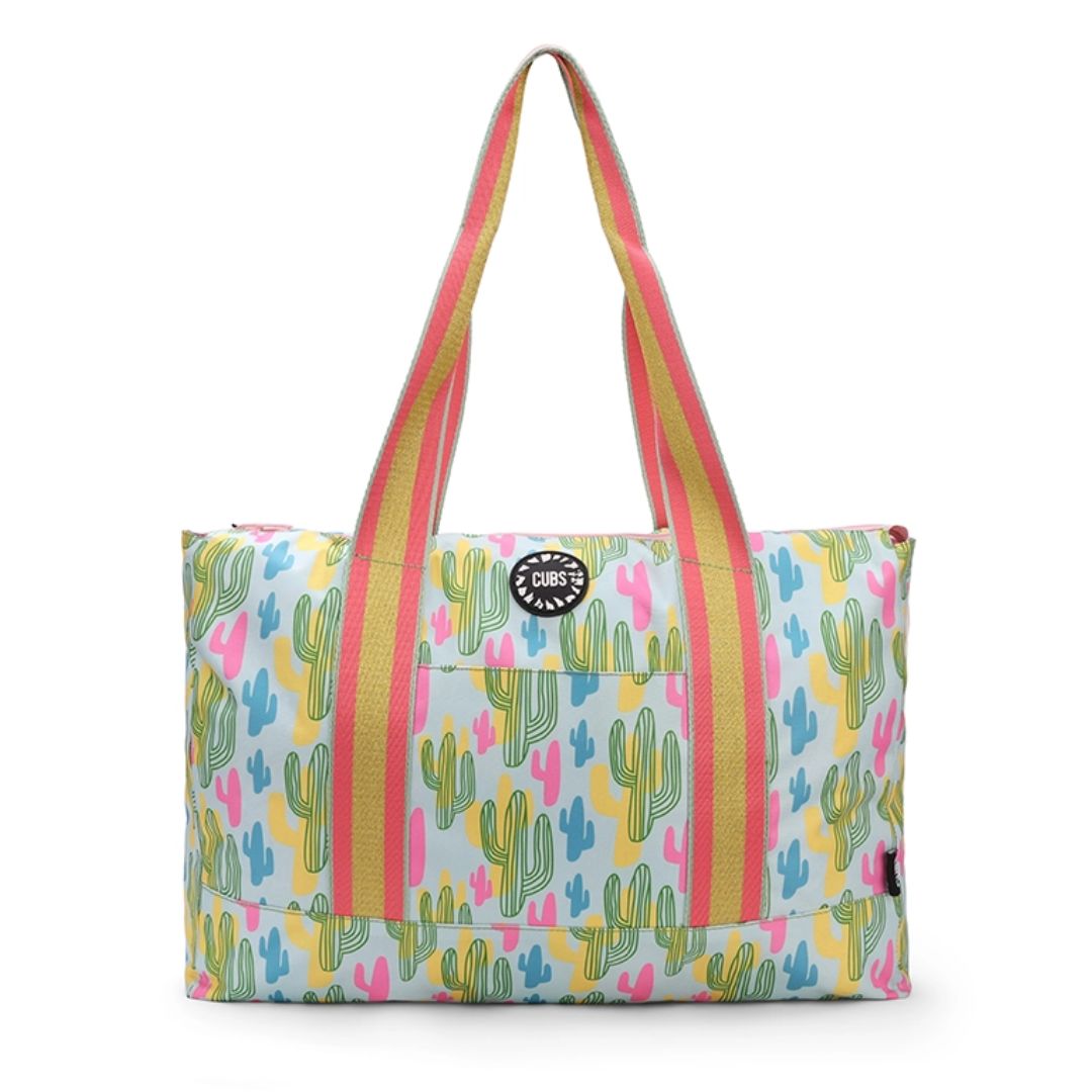 Cactus and Swirls Double Face Tote Bag 19 L