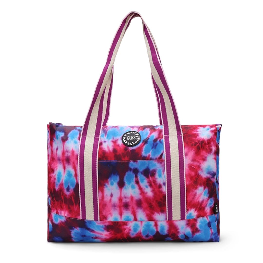 Passion Fruits and Purple Tie Dye Double Face Tote Bag 19 L