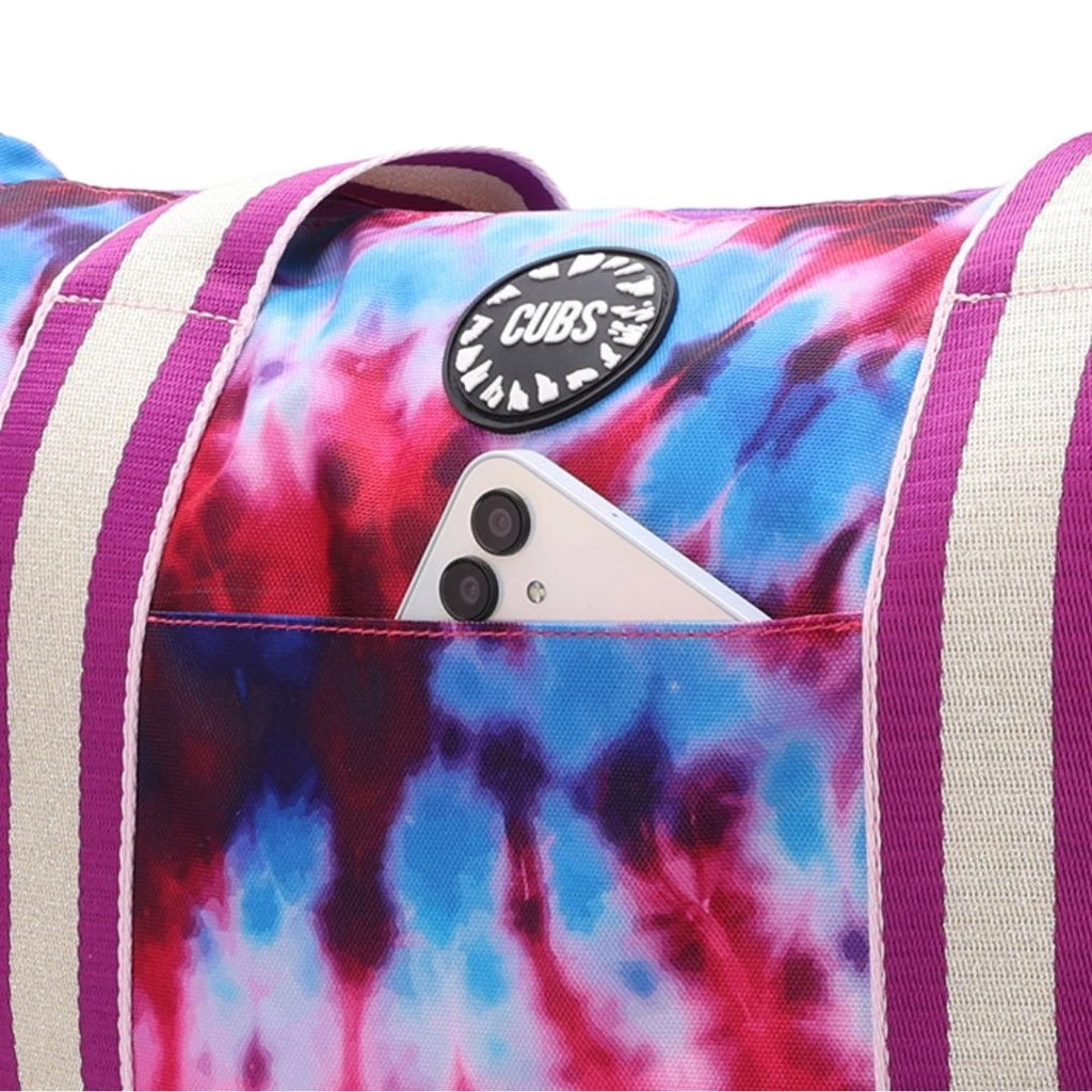 Passion Fruits and Purple Tie Dye Double Face Tote Bag 19 L