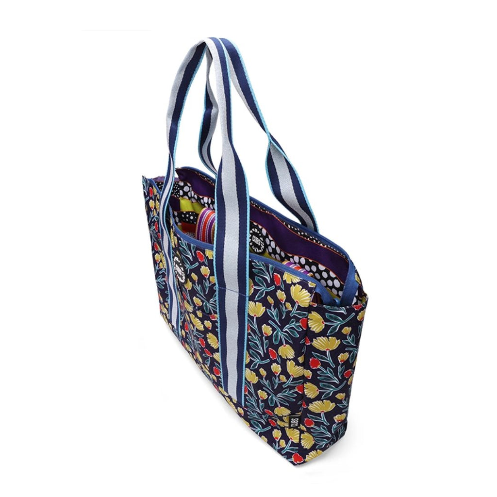 Waves and Gardens Double Face Tote Bag 19 L