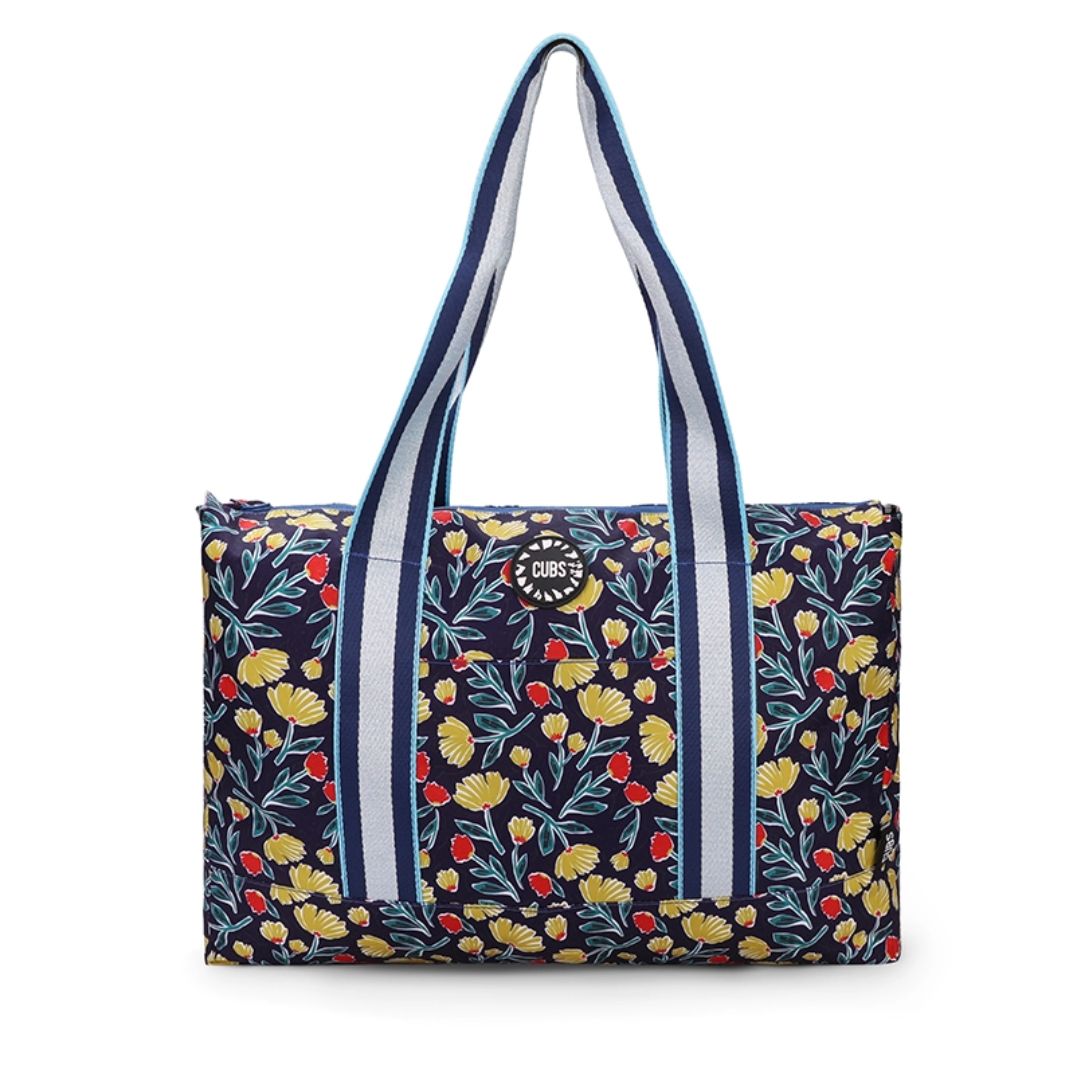 Waves and Gardens Double Face Tote Bag 19 L