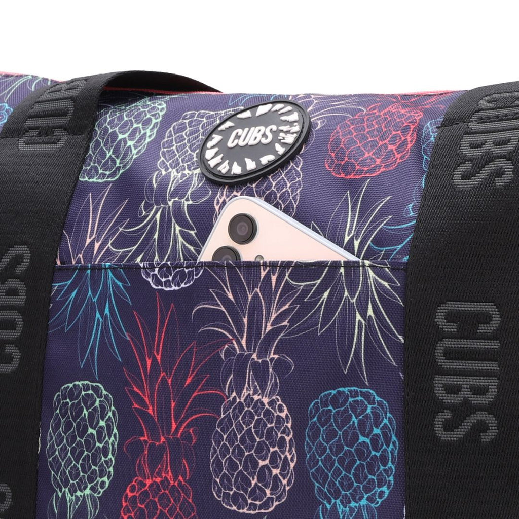 Black Pineapples and Colorful Forests Double Face Tote Bag 19 L