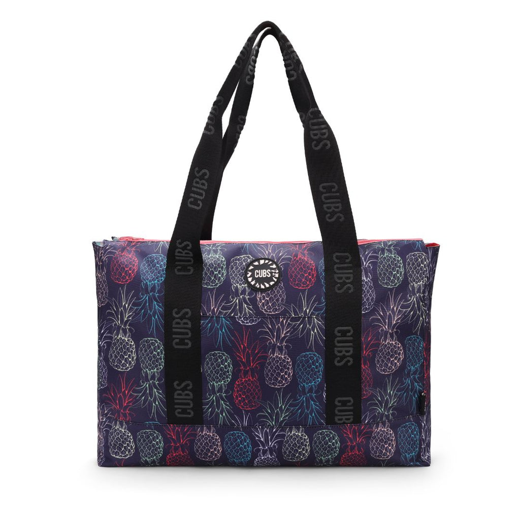 Black Pineapples and Colorful Forests Double Face Tote Bag 19 L