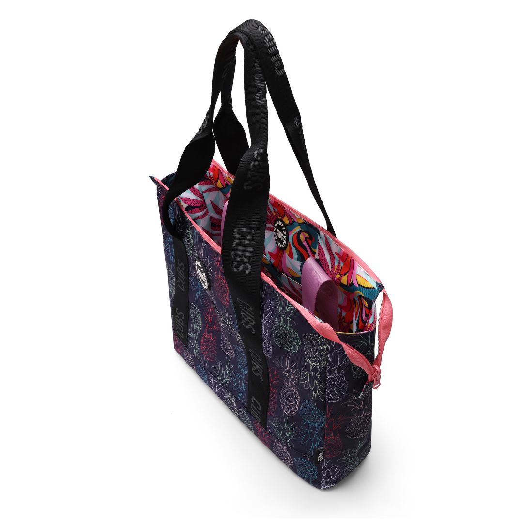 Black Pineapples and Colorful Forests Double Face Tote Bag 19 L