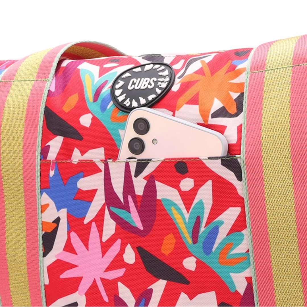 Pinkish Flowers Double Face Tote Bag 19 L
