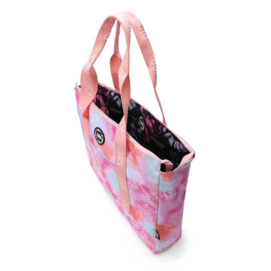 Black & Pink Tie Dye Double Face Tote Bag 19 L