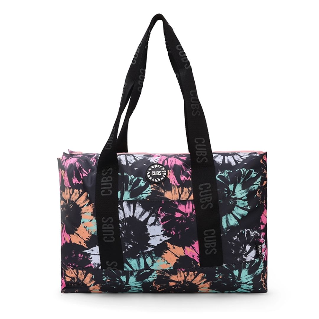 Black & Pink Tie Dye Double Face Tote Bag 19 L