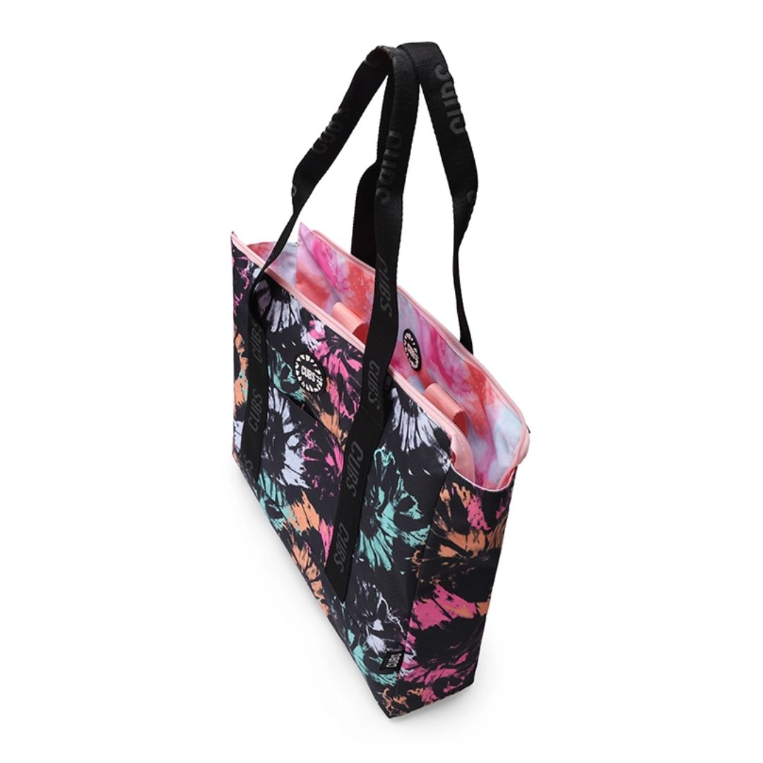 Black & Pink Tie Dye Double Face Tote Bag 19 L