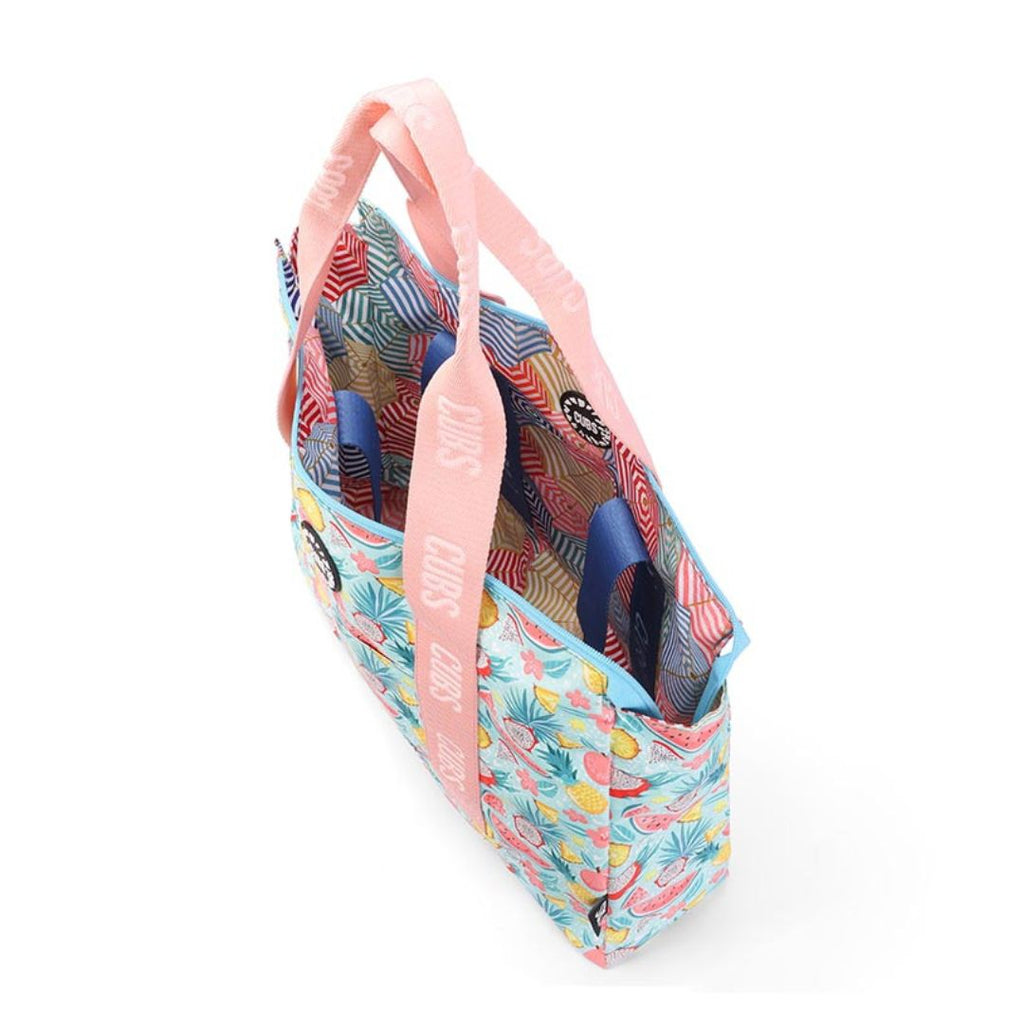 Tropical Fruits and Umbrellas Double Face Tote Bag 19 L