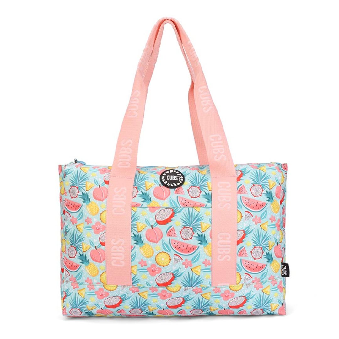 Tropical Fruits and Umbrellas Double Face Tote Bag 19 L