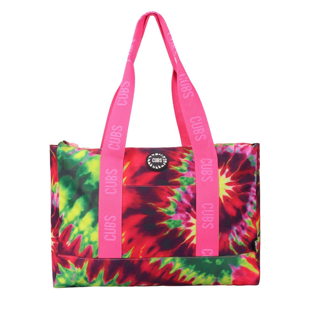 Tie Dye and Black Stars Double Face Tote Bag 19 L