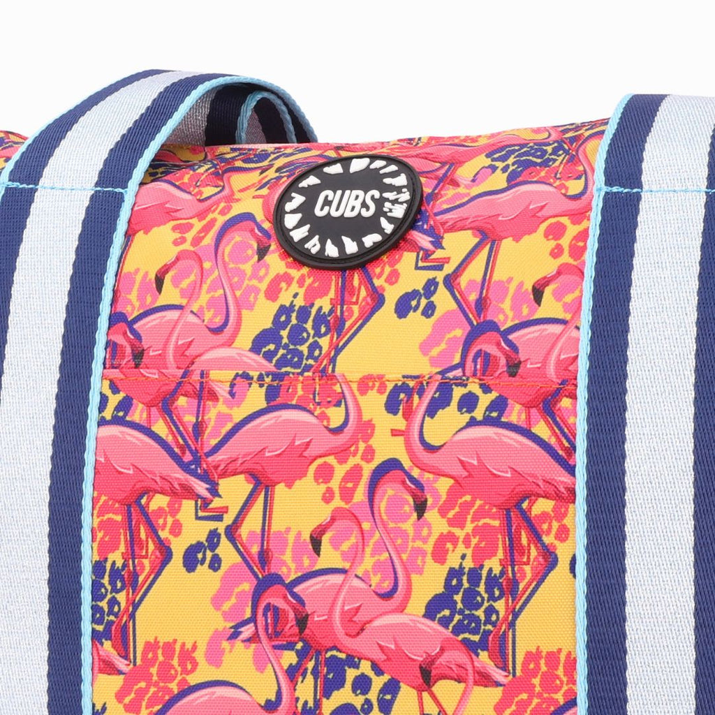 Swirls and Flamingos Double Face Tote Bag 19 L