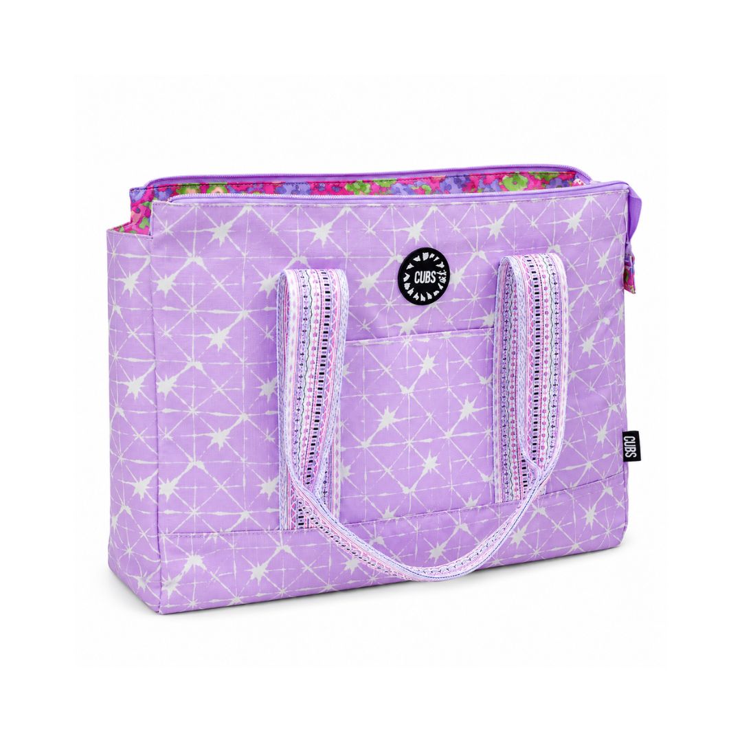 Lilac Sparks and Girly Camo Double Face Tote Bag 19 L