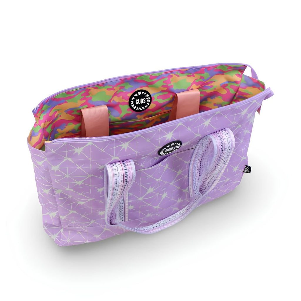 Lilac Sparks and Girly Camo Double Face Tote Bag 19 L