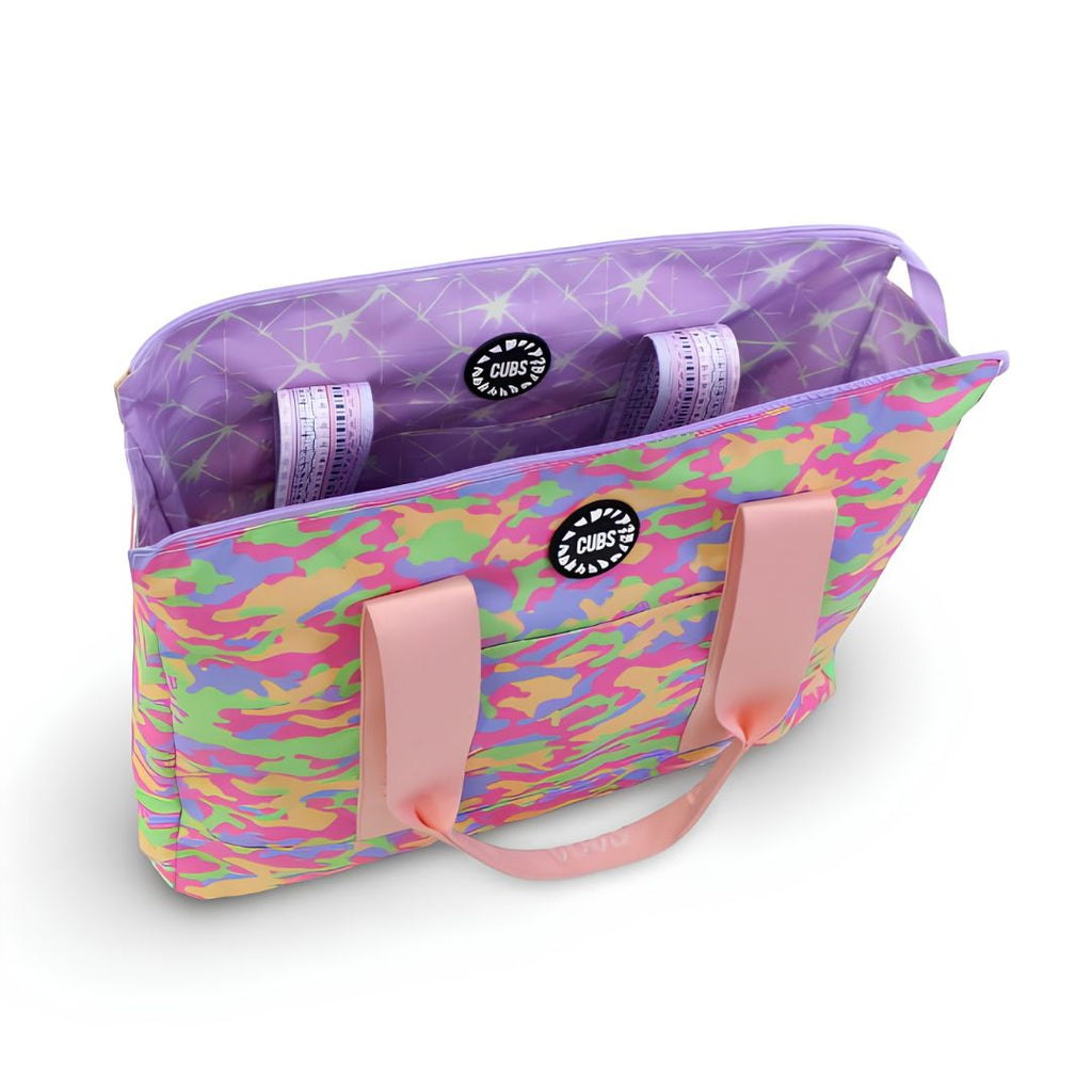 Lilac Sparks and Girly Camo Double Face Tote Bag 19 L