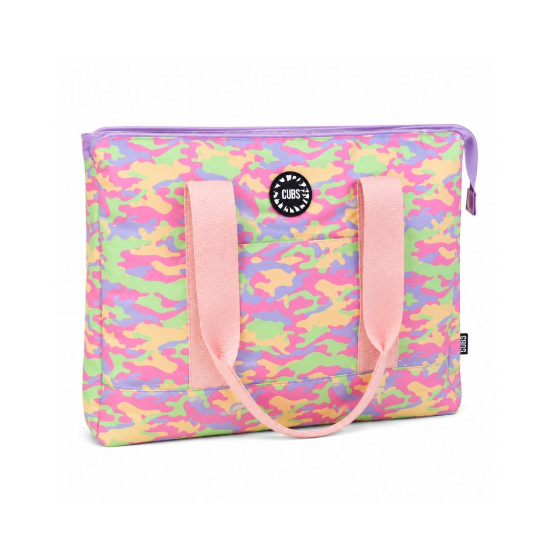 Lilac Sparks and Girly Camo Double Face Tote Bag 19 L