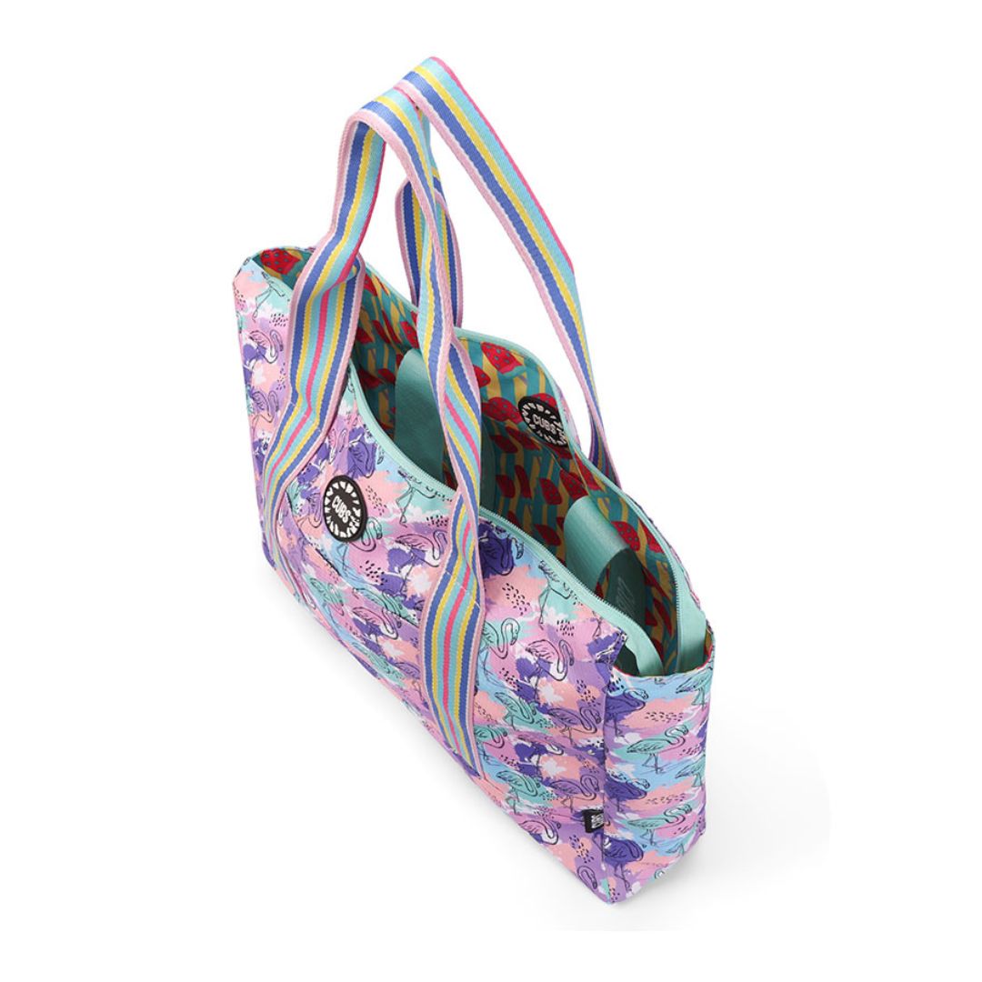 Ice-Cream and Flamingos Double Face Tote Bag 19 L
