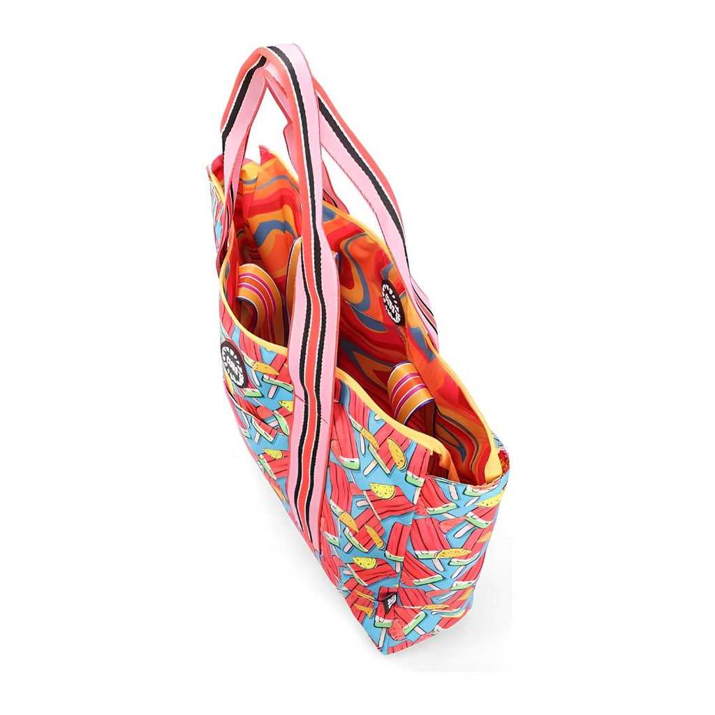 Ice-Cream and Water Colors Double Face Tote Bag 19 L