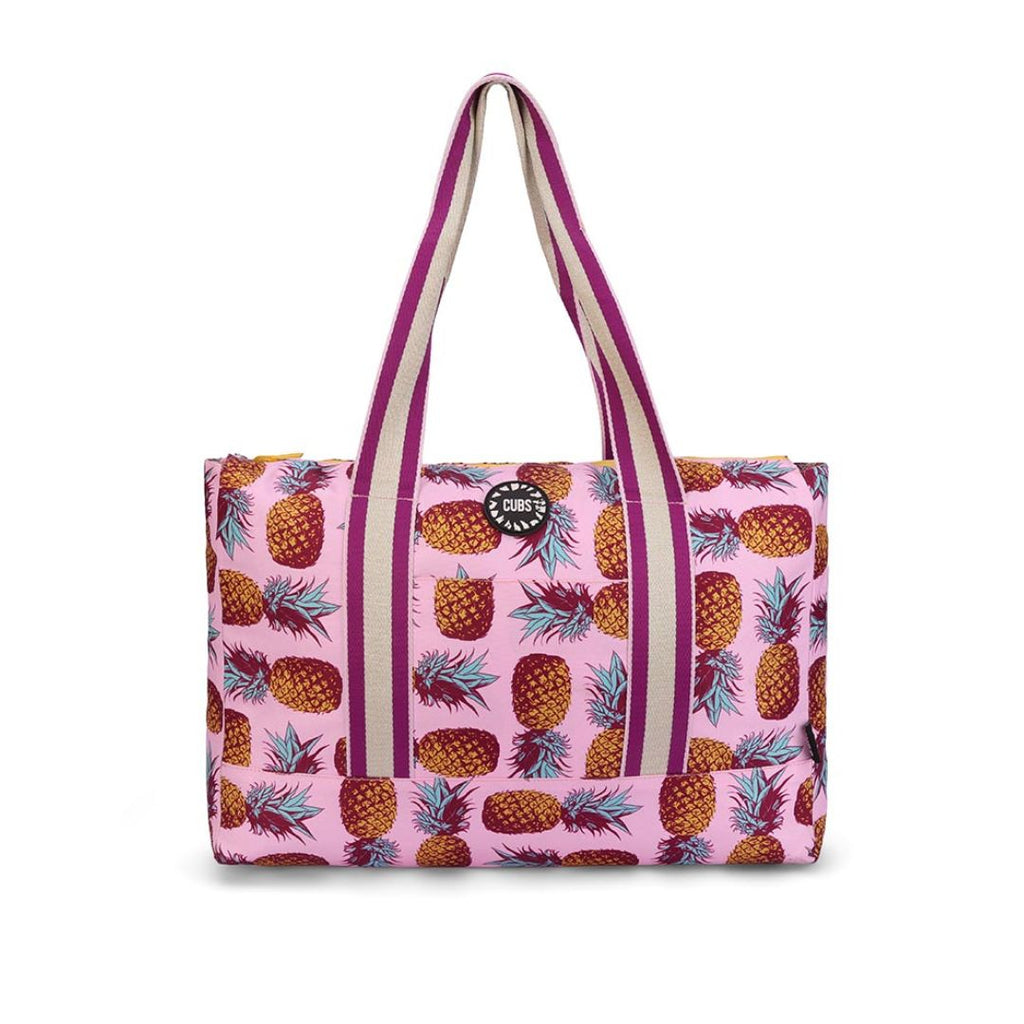 Lilac Pigeon Forest and Pineapples Double Face Tote Bag 19 L