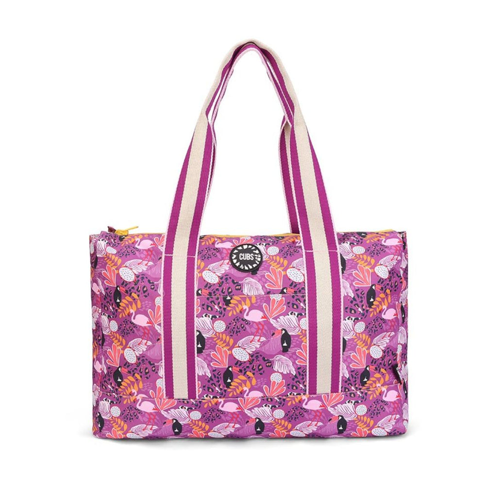 Lilac Pigeon Forest and Pineapples Double Face Tote Bag 19 L