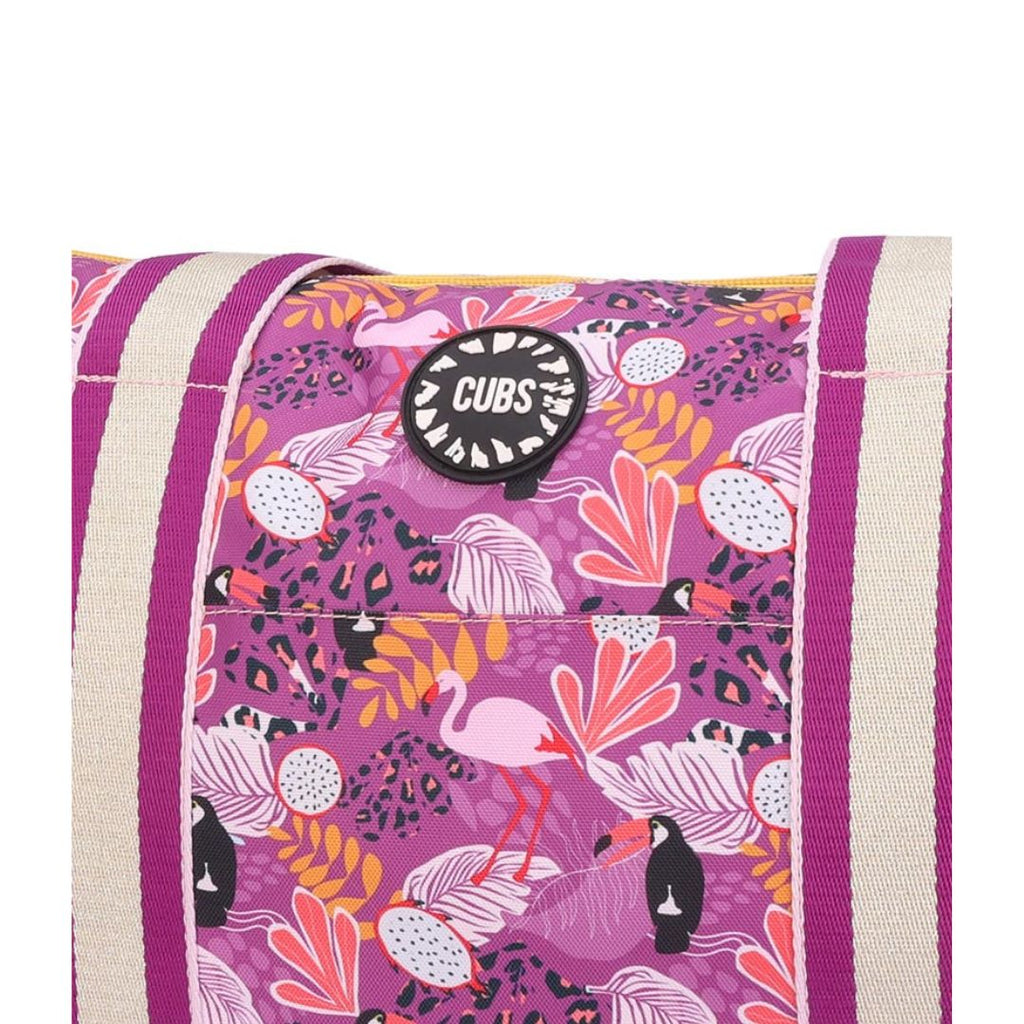 Lilac Pigeon Forest and Pineapples Double Face Tote Bag 19 L