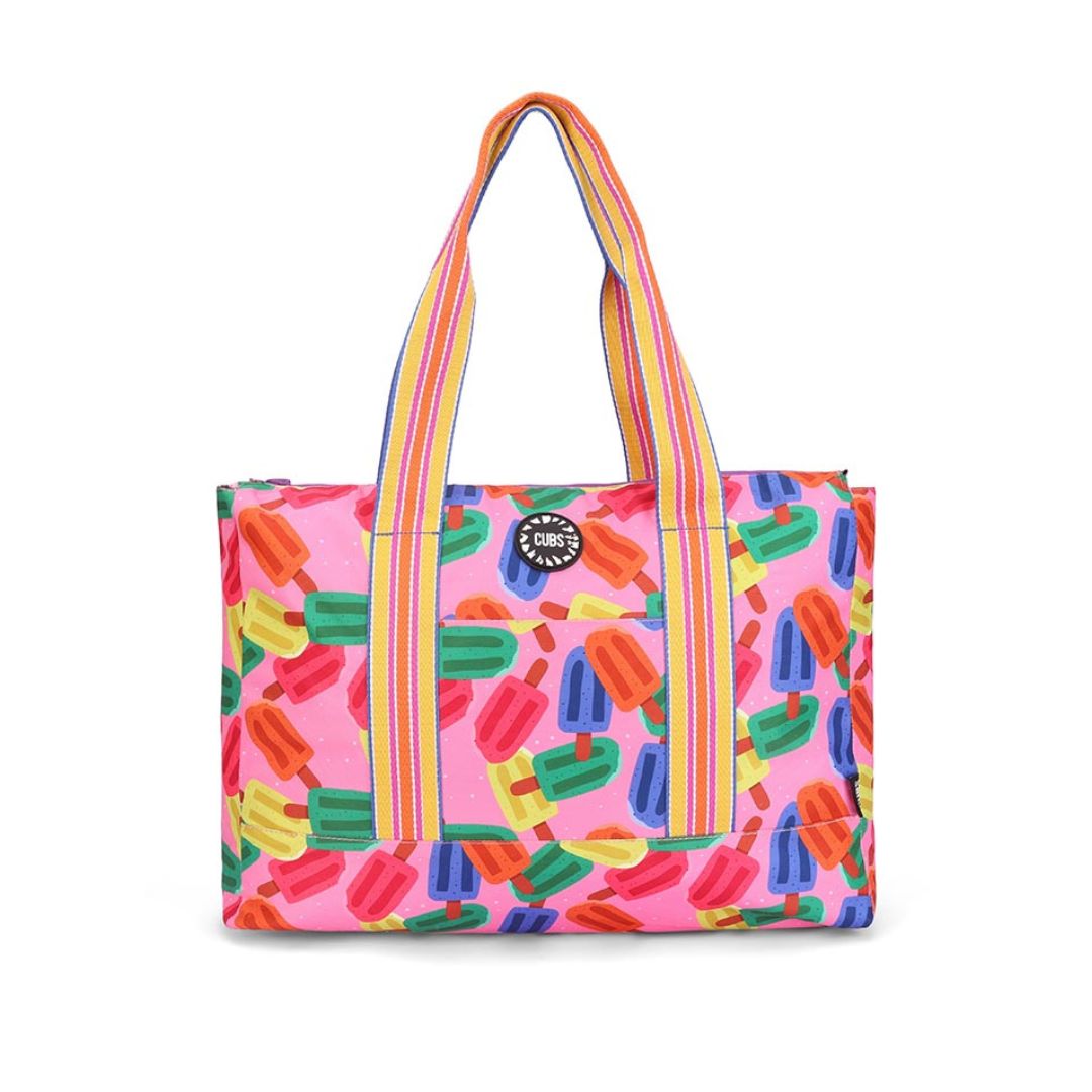 Purple Art and Ice-Cream Double Face Tote Bag 19 L