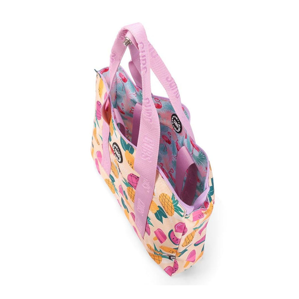 Fruits and Flamingos Double Face Tote Bag 19 L