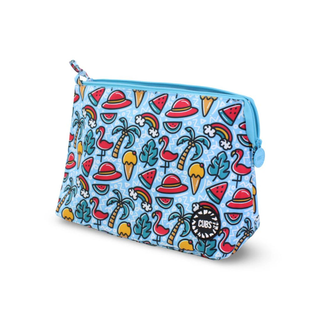 Baby Blue Flamingos Large Pouches