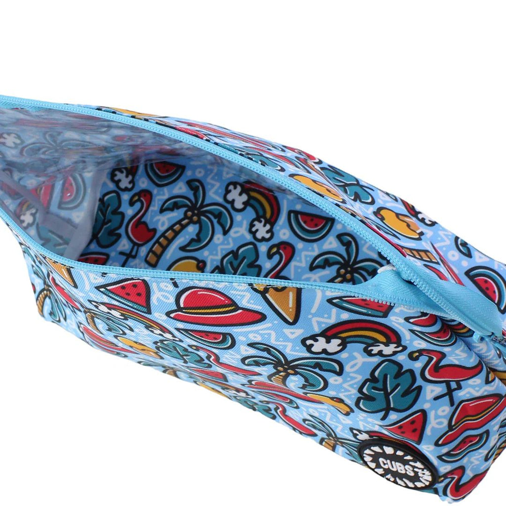 Baby Blue Flamingos Large Pouches