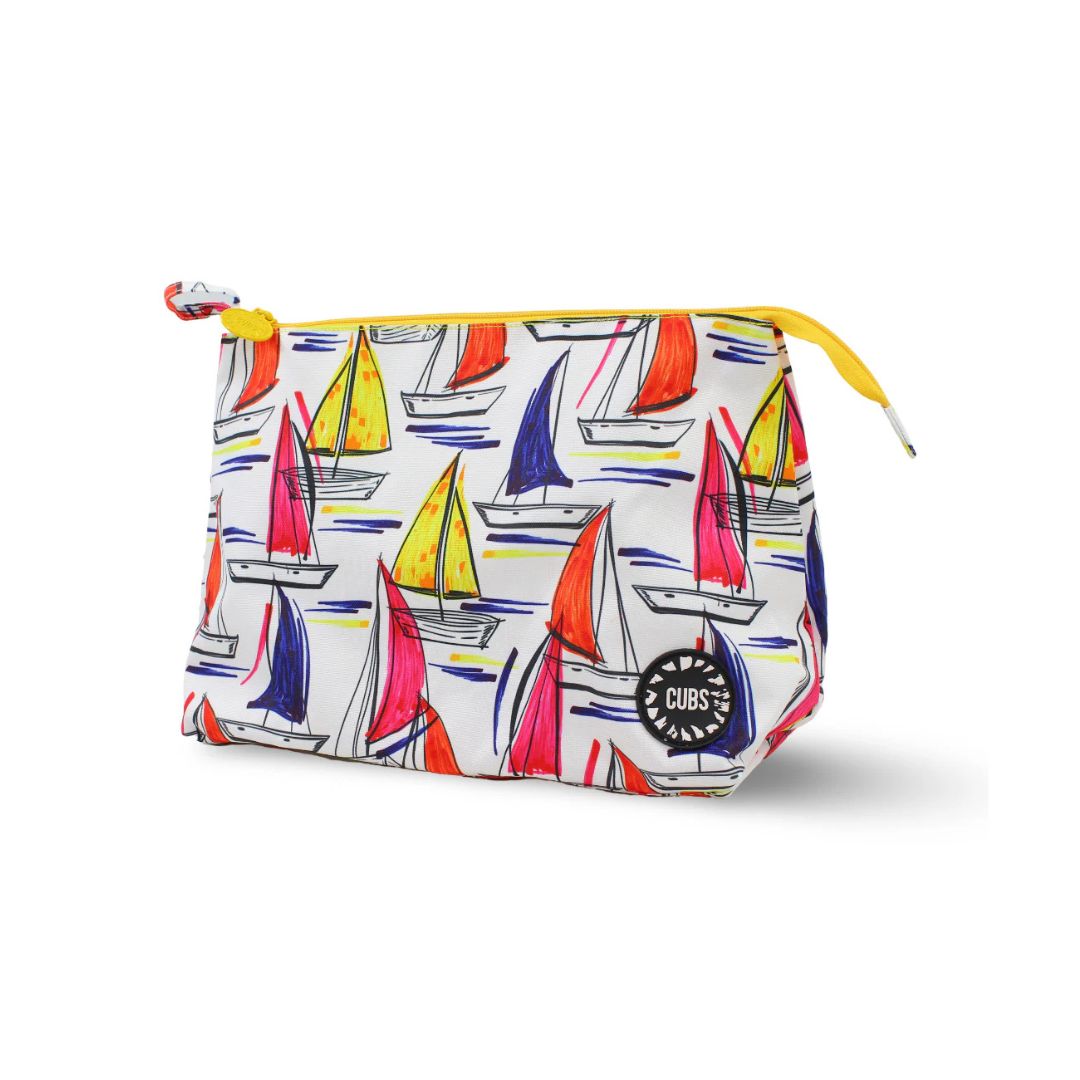 White Ships Large Pouches