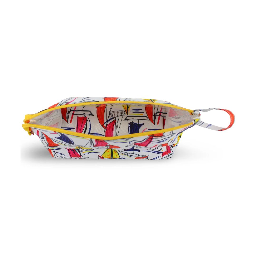 White Ships Large Pouches