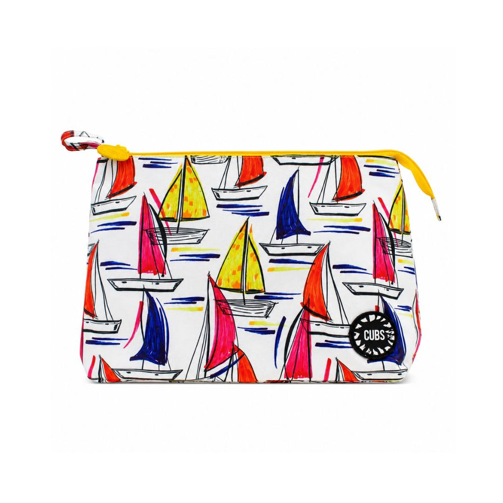 White Ships Large Pouches