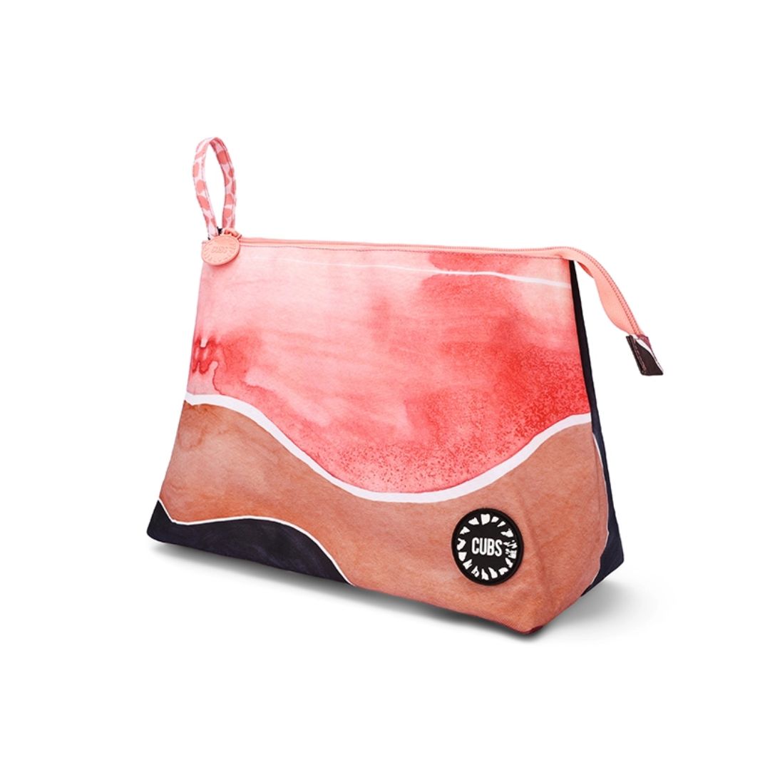 Brown Waves Large Pouches