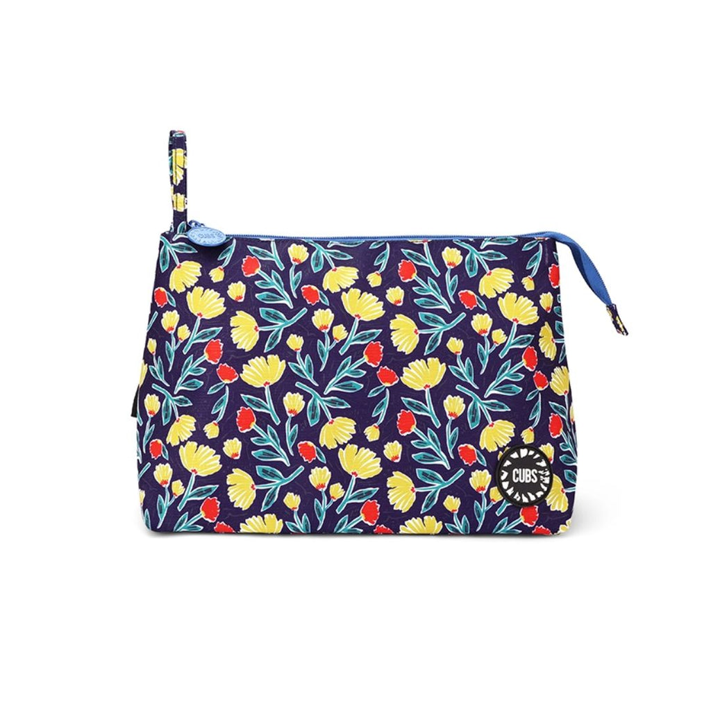 Navy Garden Large Pouches