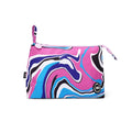 Pink and Turquoise Swirls Large Pouches