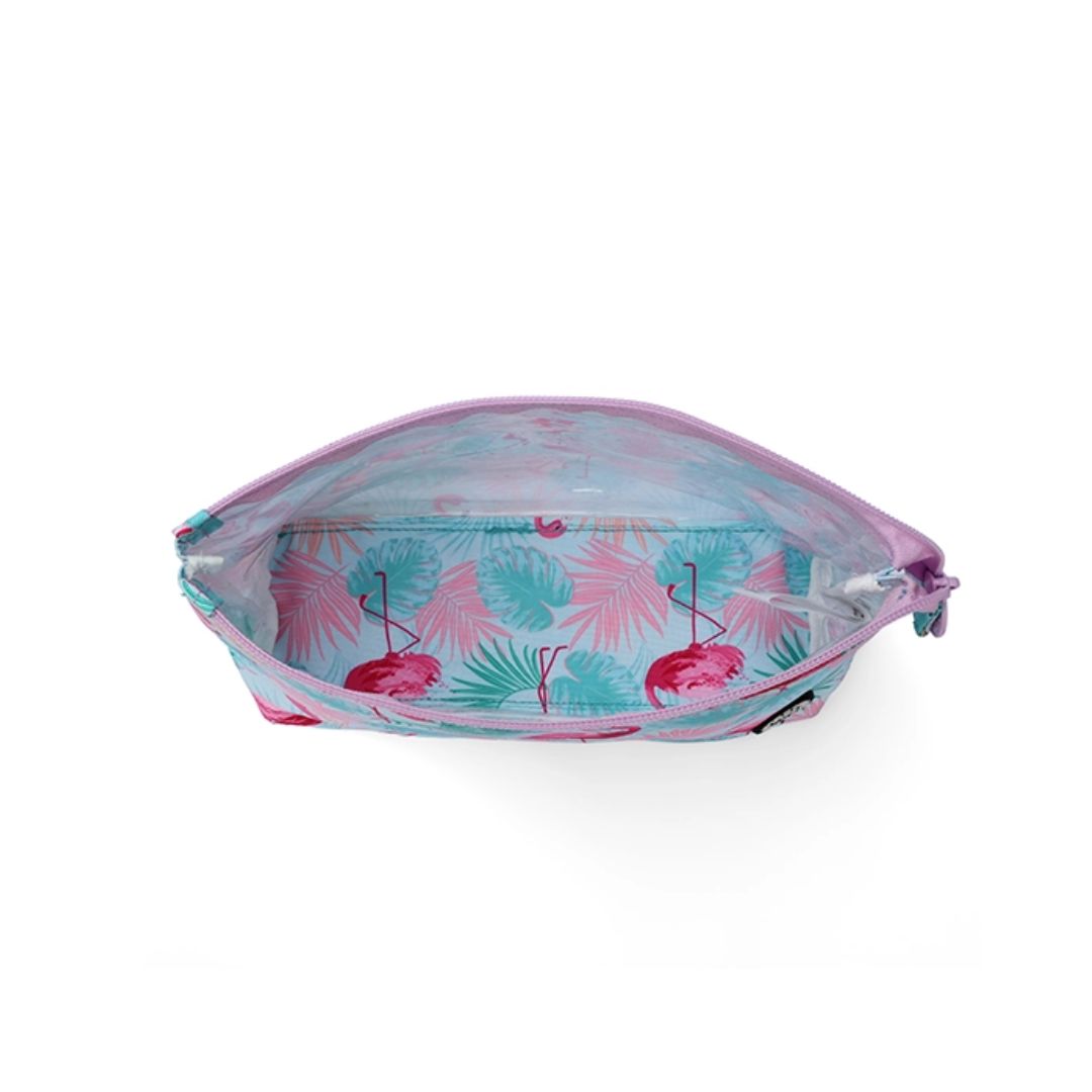 Flamingos in the Forest Large Pouches