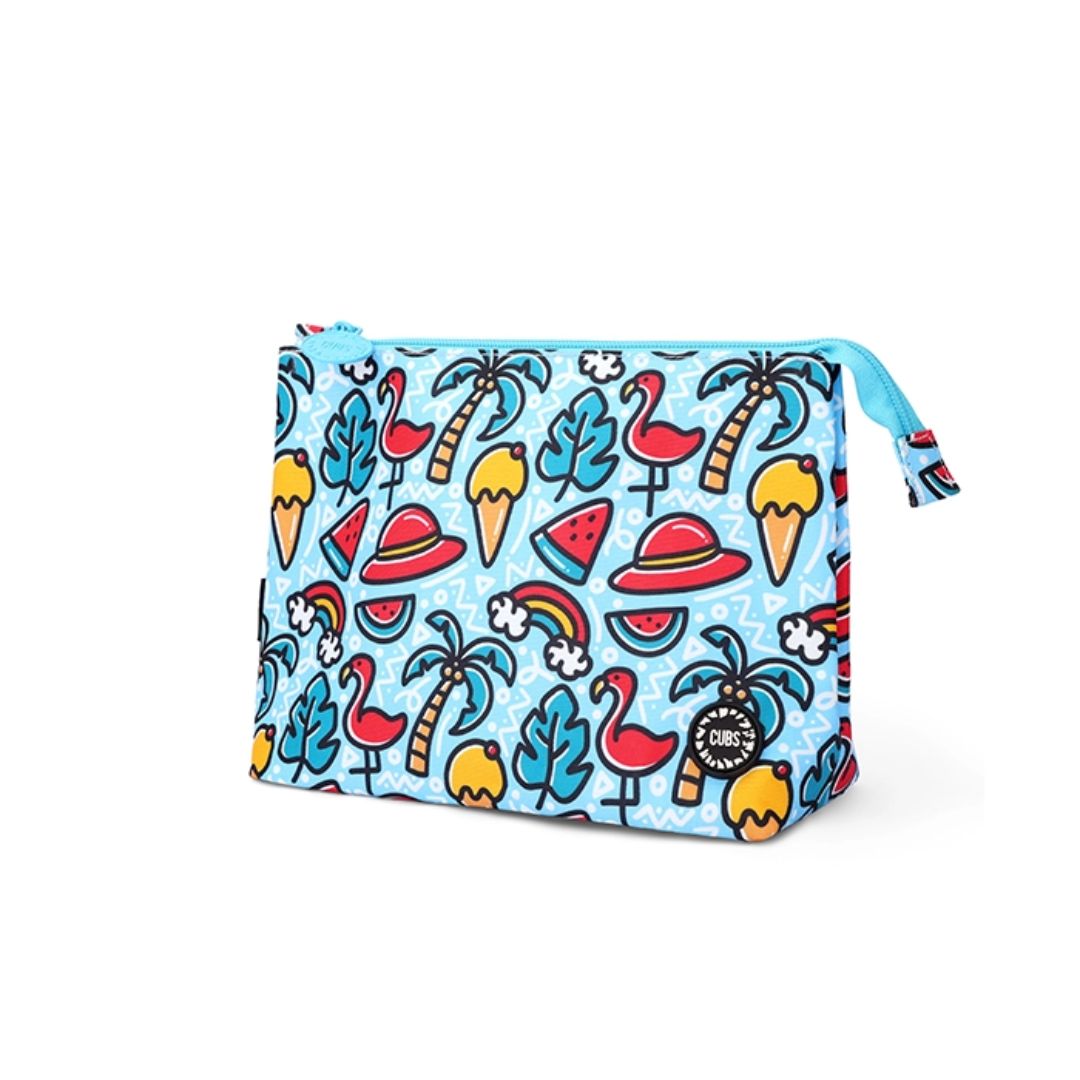 Baby Blue Flamingos Medium Pouch
