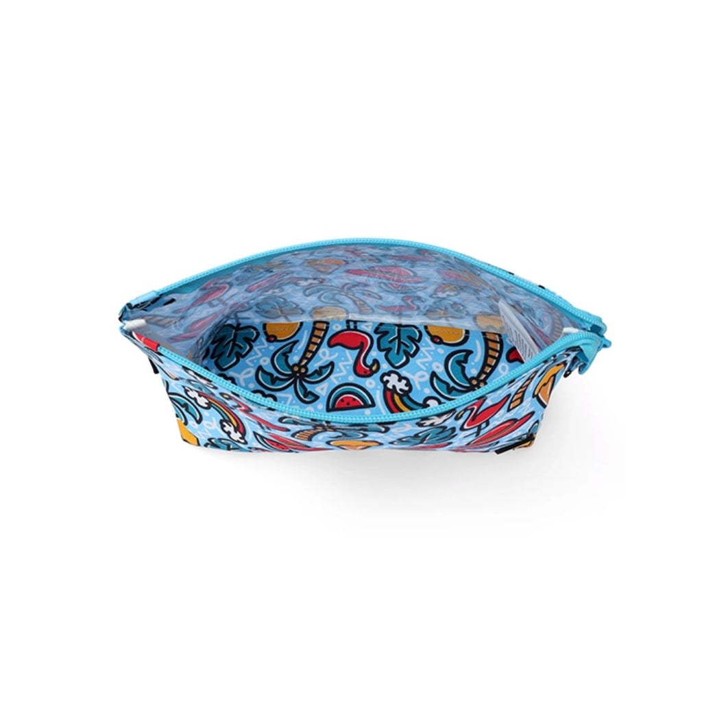 Baby Blue Flamingos Medium Pouch