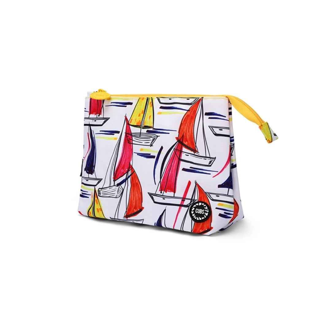 White Ships Medium Pouch