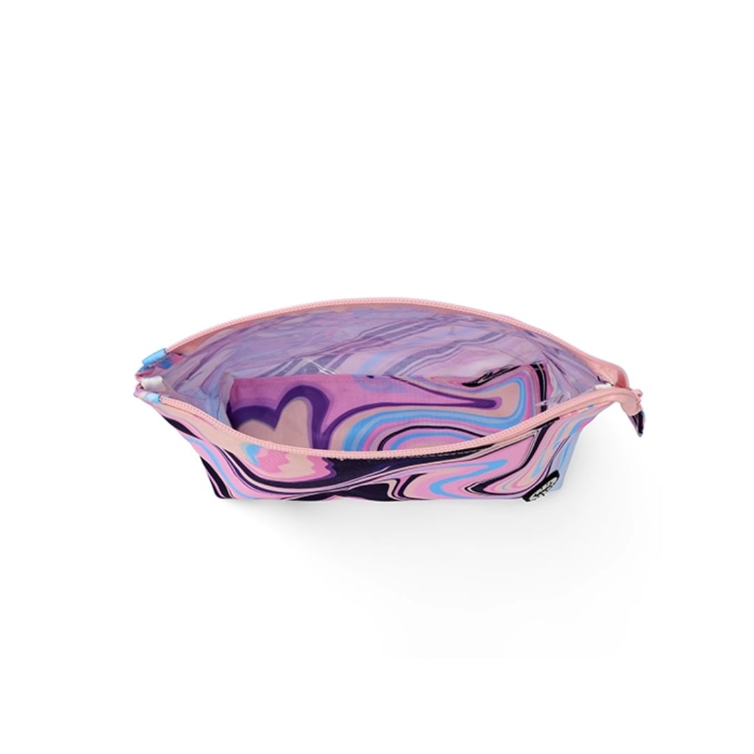 Lilac Swirls Medium Pouch