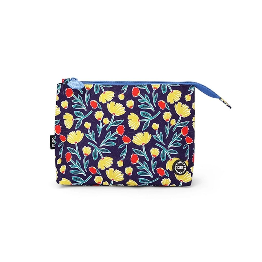 Navy Garden Medium Pouch
